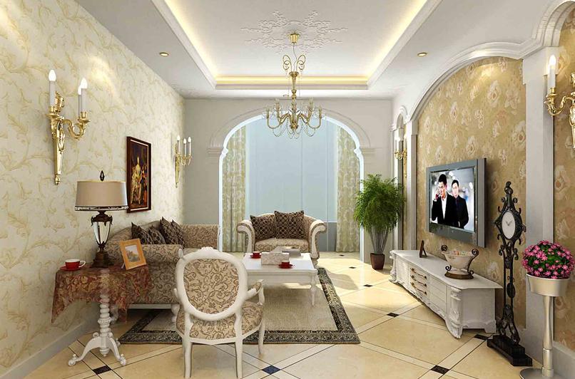 家庭欧式客厅装修设计效果图